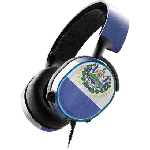 El Salvador Flag Distressed SteelSeries Arctis 3 Skin